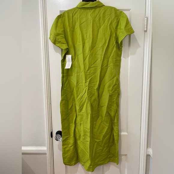 CaRan NY PLUS SIZE Green Collar Short Sleeve Dress - Picture 12 of 13
